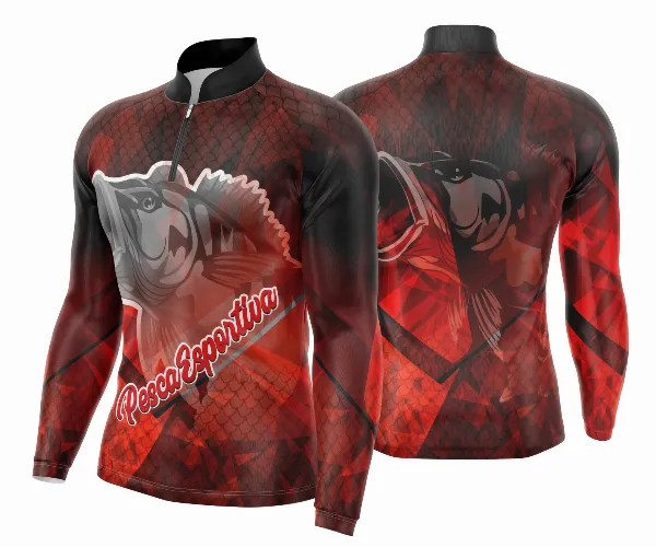 Arte Template Camisa De Pesca Esportiva