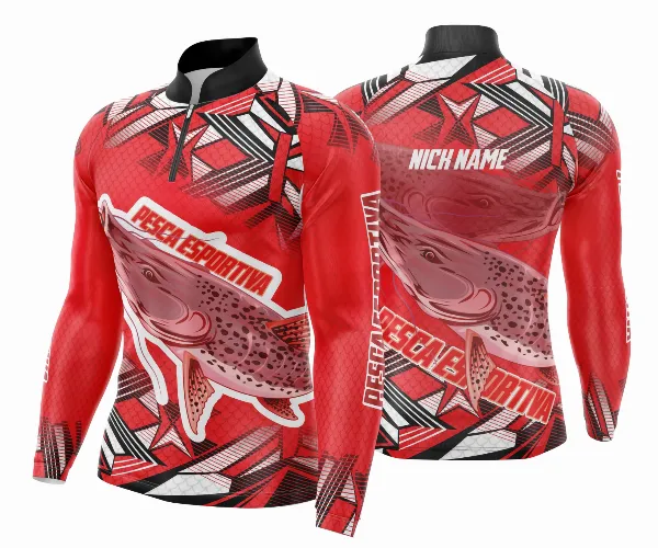 Arte Template Camisa De Pesca Esportiva