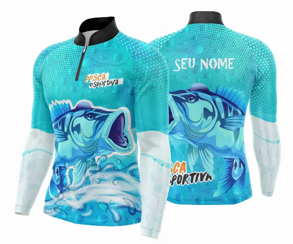 Arte Template Camisa De Pesca Esportiva