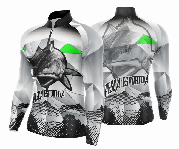 Arte Template Camisa De Pesca Esportiva