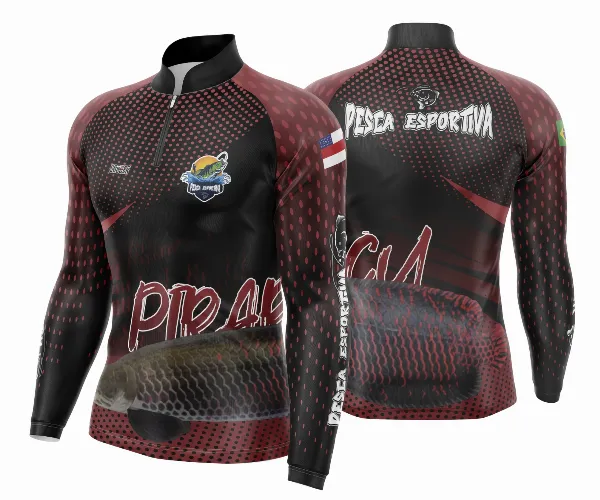 Arte Template Camisa De Pesca Esportiva Modelo 22