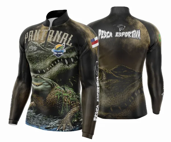 Arte Template Camisa De Pesca Esportiva Modelo 34
