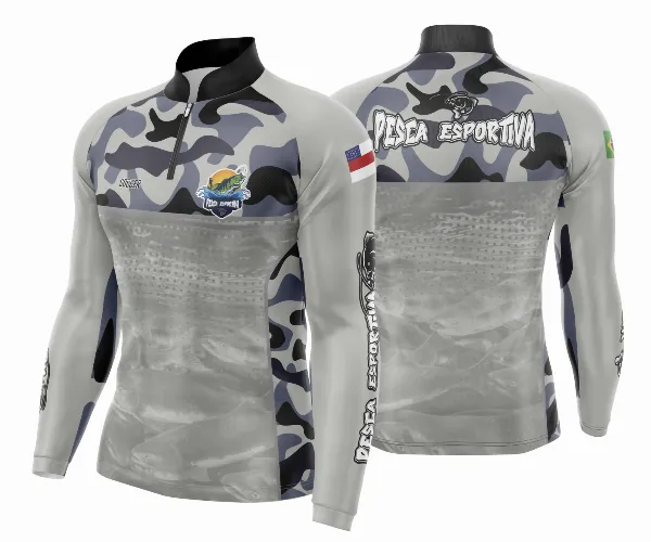 Arte Template Camisa De Pesca Esportiva Modelo 40