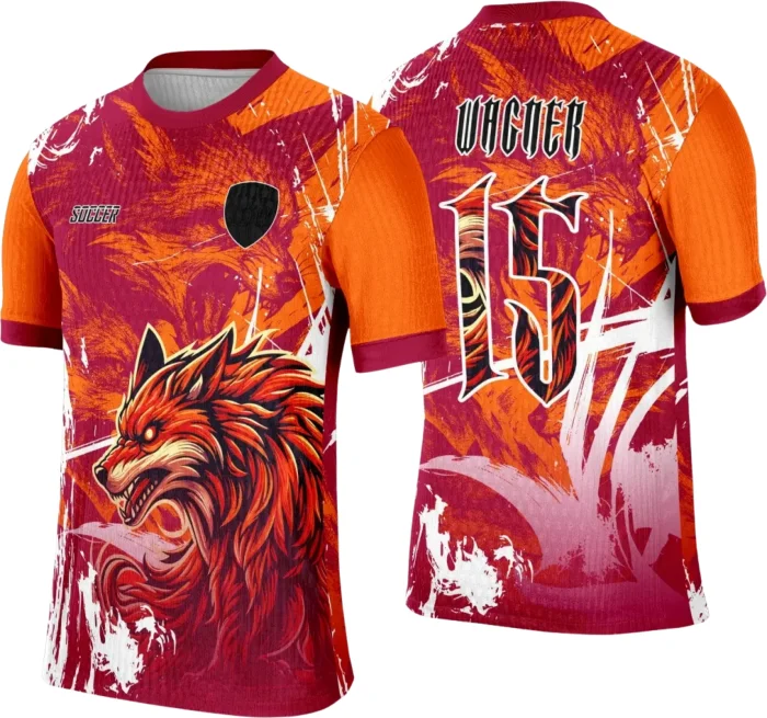 Arte Template Camisa Interclasse Lobo Laranja - 0039