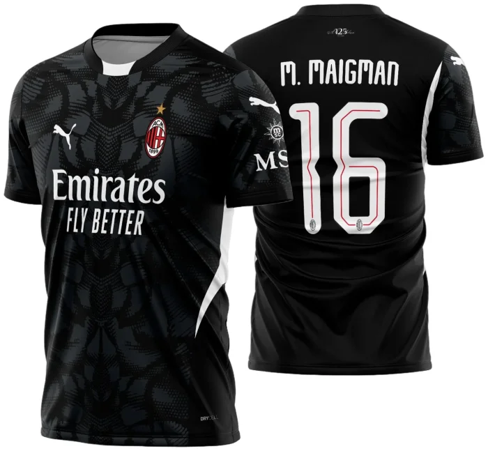 Arte Vetor Camisa AC Milan Goleiro I 2024 - 2025