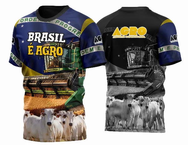 Arte Vetor Camisa AGRO Bandeira Colheita 2023