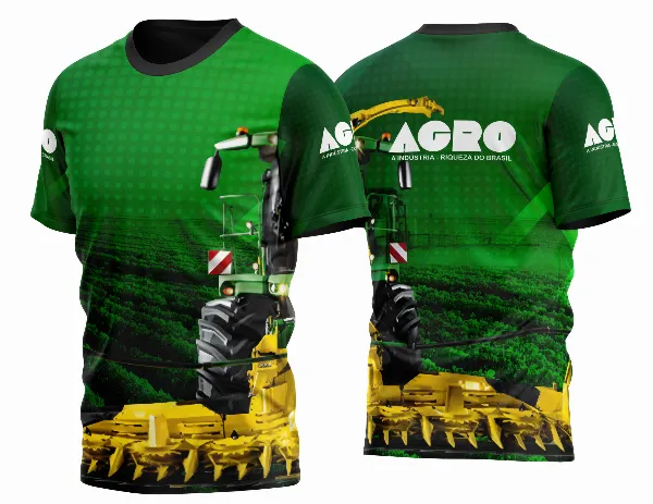 Arte Vetor Camisa AGRO Colheitadeira 2023