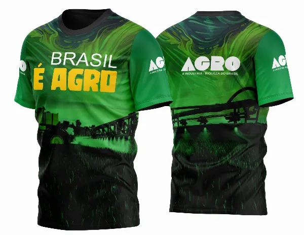 Arte Vetor Camisa AGRO Colheitadeira Brasil 2023