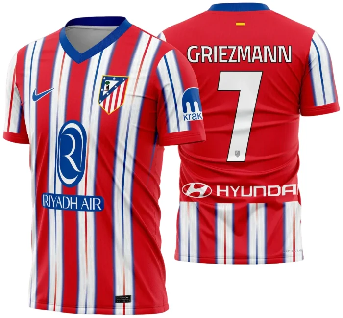 Arte Vetor Camisa Atletico de Madrid Titular 2024 - 2025