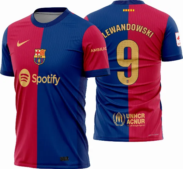 Arte Vetor Camisa Barcelona Titular 2024 - 2025