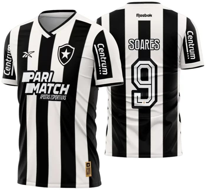 Arte Vetor Camisa Botafogo Titular 2024 - 2025