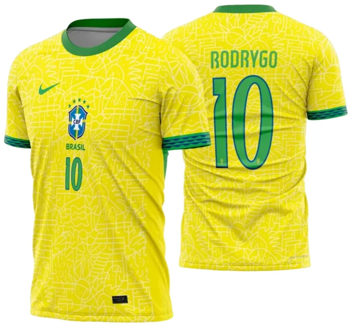 Arte Vetor Camisa Brasil Titular 2024 - 2025