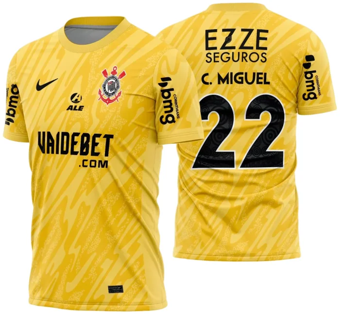 Arte Vetor Camisa Corinthians Goleiro  2024 - 2025