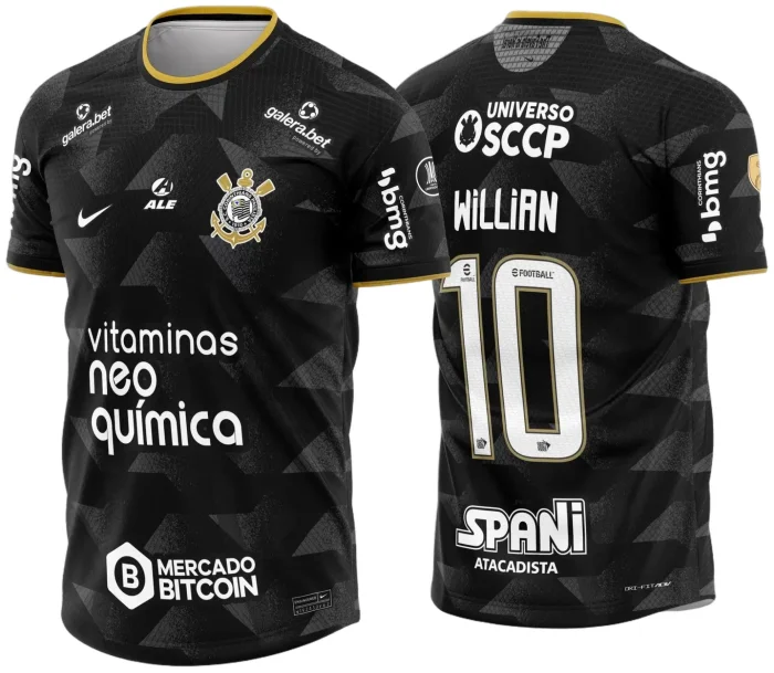 Arte Vetor Camisa Corinthians Reserva 2022 - 2023