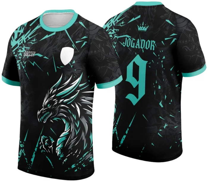 Arte Vetor Camisa de Interclasse Dragão Verde 2024 - 2025