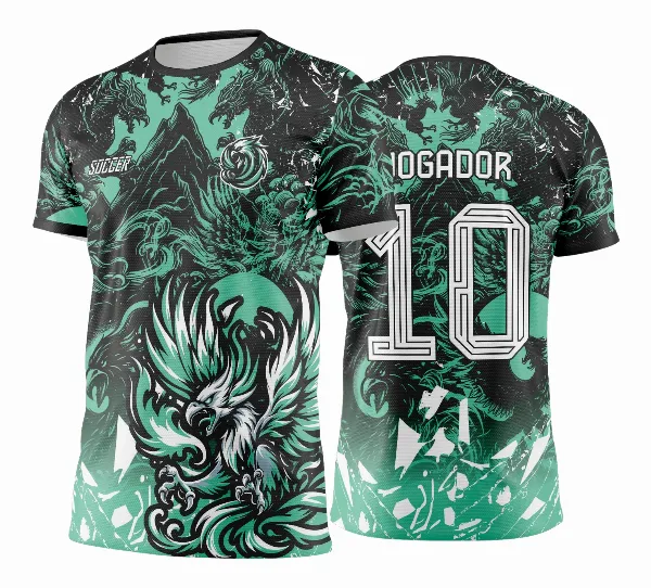 Arte Vetor Camisa de Interclasse Fênix Verde -  Jogos Internos 2024 - 2025