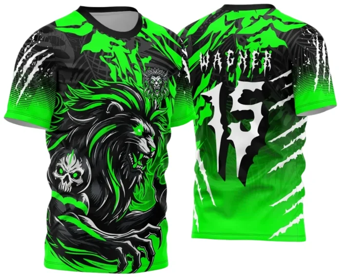 Arte Vetor Camisa de Interclasse Leão Verde 2024 - 2025