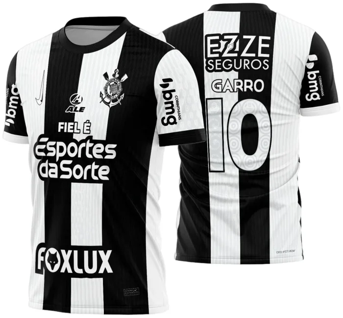 Arte Vetor Camisa do Corinthians Terceira 2024 - 2025