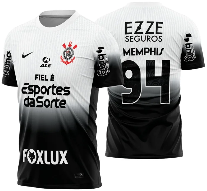 Arte Vetor Camisa do Corinthians Titular 2024 - 2025