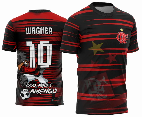 Arte Vetor Camisa do Flamengo Personalizada