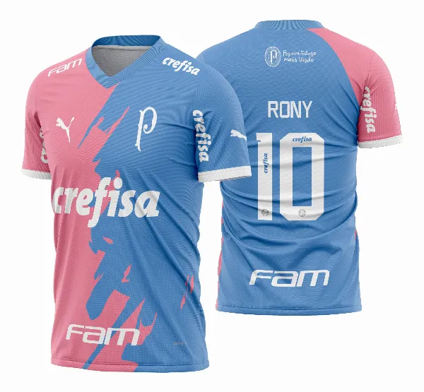 Arte Vetor Camisa do Palmeiras Outubro Rosa Novembro Azul 2023-24 x7