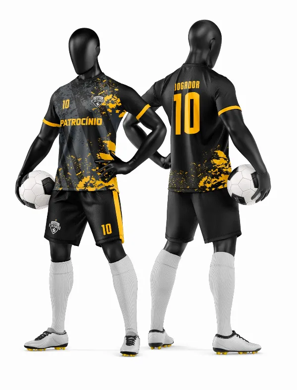 Arte Vetor Camisa e Short de Time de Futebol Amador