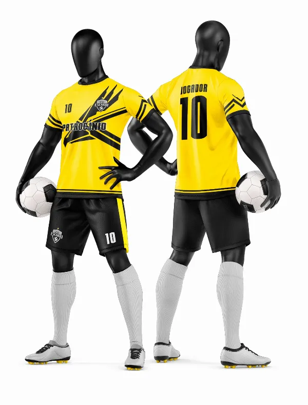 Arte Vetor Camisa e Short de Time de Futebol Amador