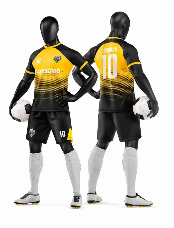 Arte Vetor Camisa e Short de Time de Futebol Amador