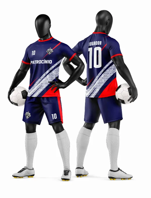 Arte Vetor Camisa e Short de Time de Futebol Amador