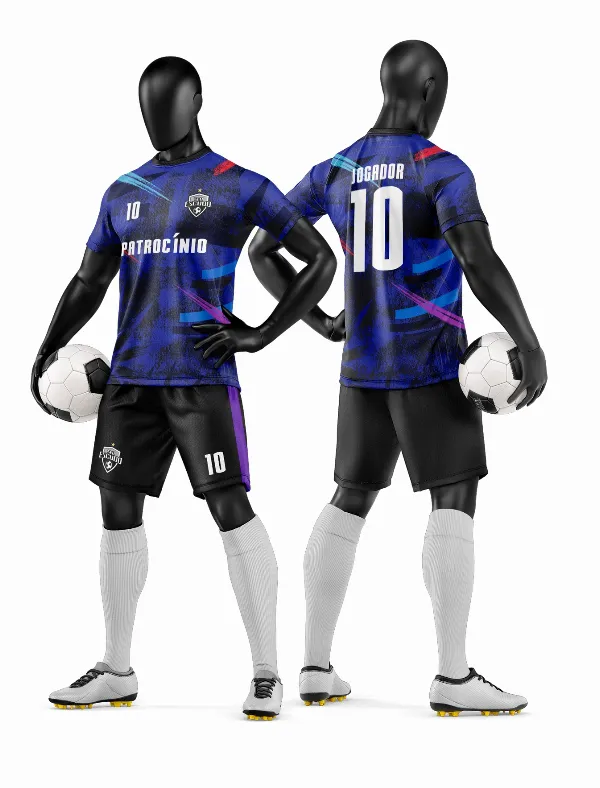 Arte Vetor Camisa e Short de Time de Futebol Amador