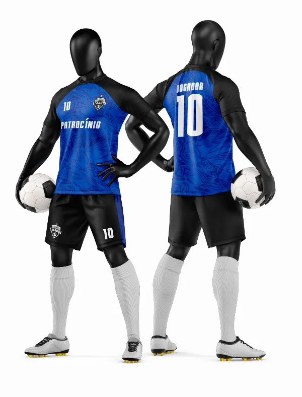 Arte Vetor Camisa e Short de Time de Futebol Amador