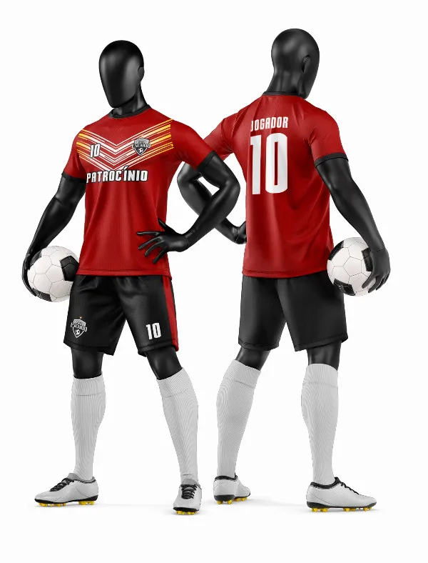 Arte Vetor Camisa e Short de Time de Futebol Amador