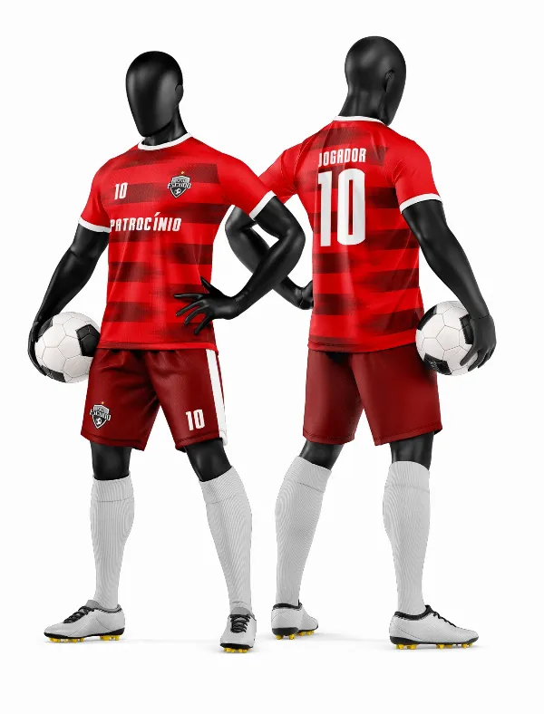 Arte Vetor Camisa e Short de Time de Futebol Amador