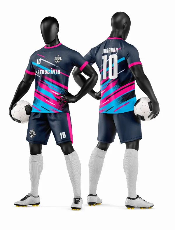 Arte Vetor Camisa e Short de Time de Futebol Amador