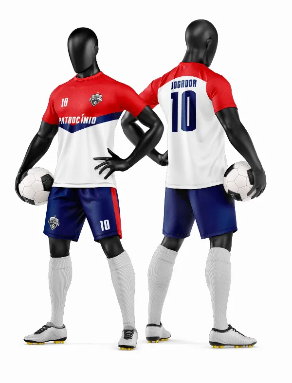 Arte Vetor Camisa e Short de Time de Futebol Amador