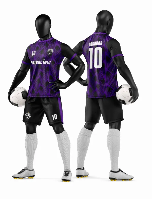 Arte Vetor Camisa e Short de Time de Futebol Amador