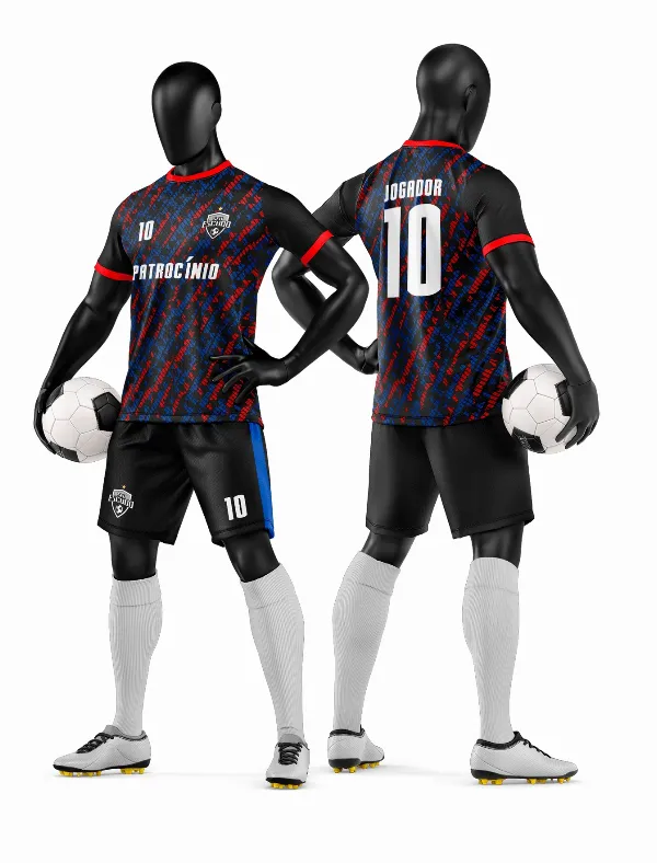 Arte Vetor Camisa e Short de Time de Futebol Amador