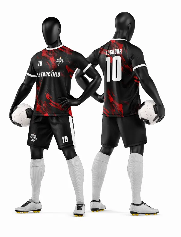 Arte Vetor Camisa e Short de Time de Futebol Amador