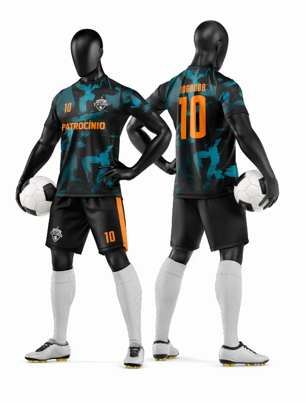 Arte Vetor Camisa e Short de Time de Futebol Amador