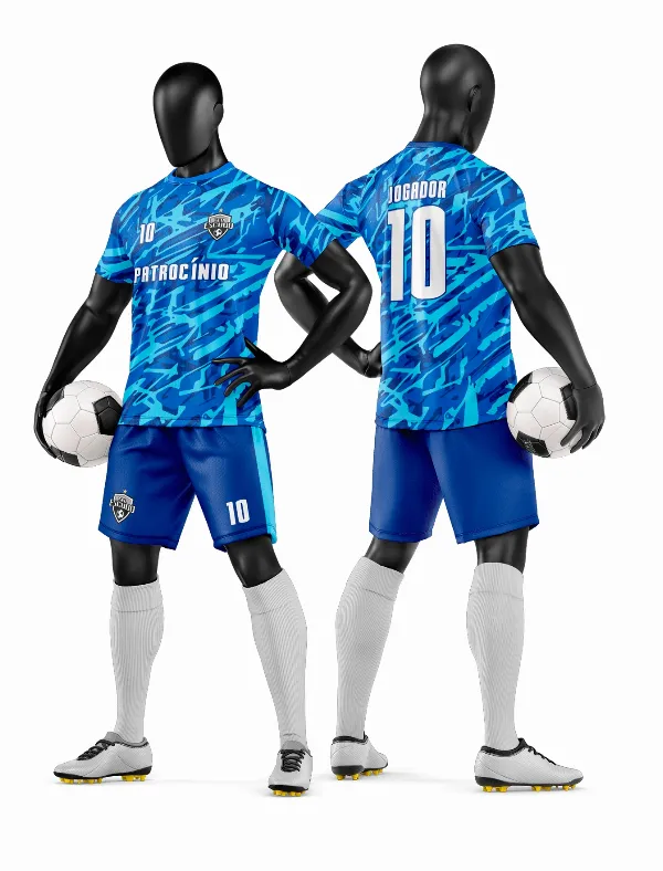 Arte Vetor Camisa e Short de Time de Futebol Amador