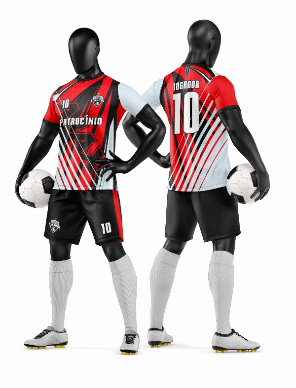 Arte Vetor Camisa e Short de Time de Futebol Amador