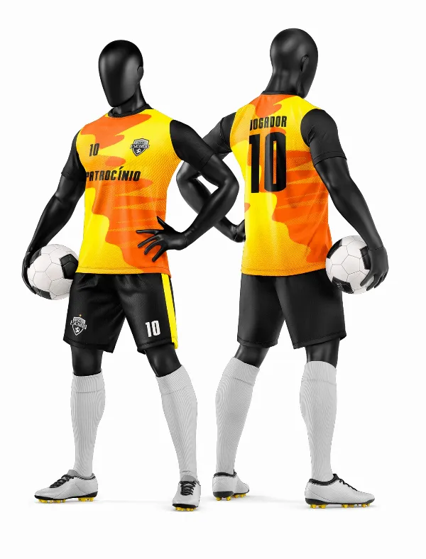 Arte Vetor Camisa e Short de Time de Futebol Amador