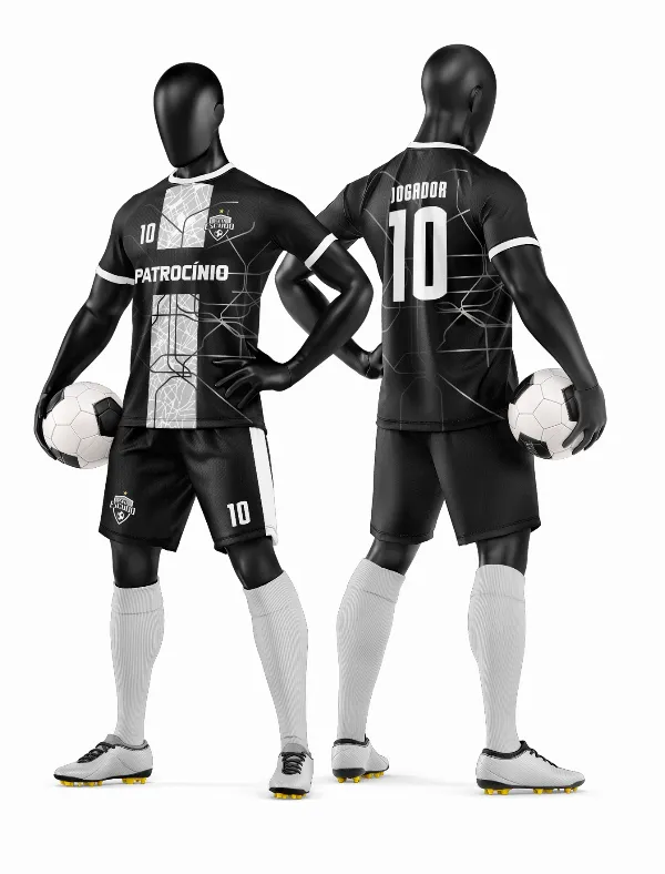 Arte Vetor Camisa e Short de Time de Futebol Amador