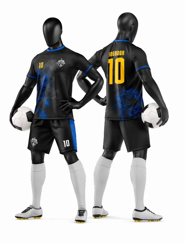 Arte Vetor Camisa e Short de Time de Futebol Amador