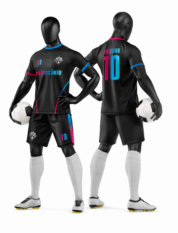 Arte Vetor Camisa e Short de Time de Futebol Amador