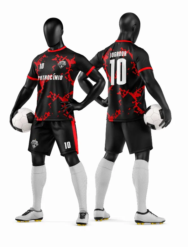 Arte Vetor Camisa e Short de Time de Futebol Amador