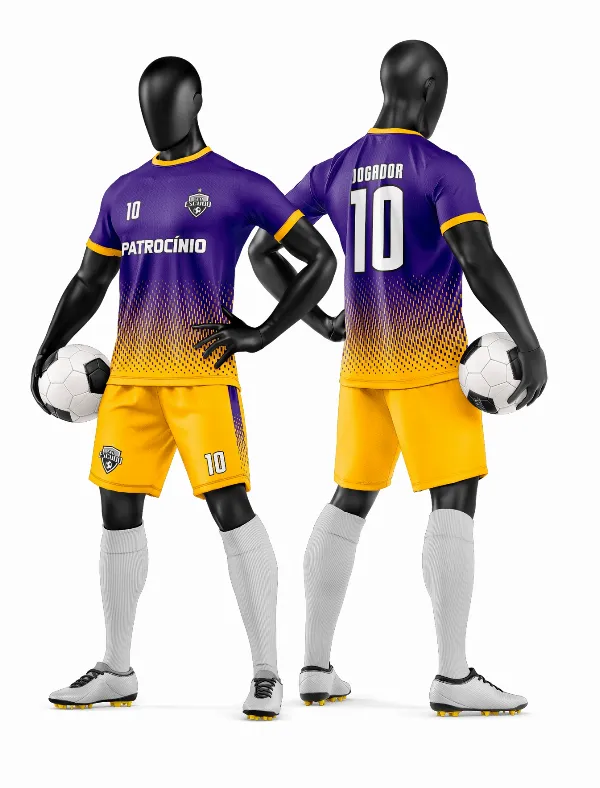 Arte Vetor Camisa e Short de Time de Futebol Amador