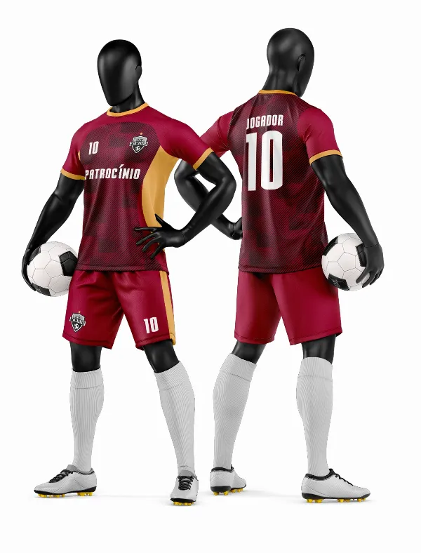 Arte Vetor Camisa e Short de Time de Futebol Amador