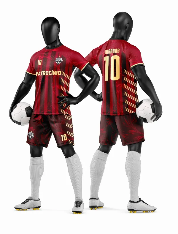 Arte Vetor Camisa e Short de Time de Futebol Amador