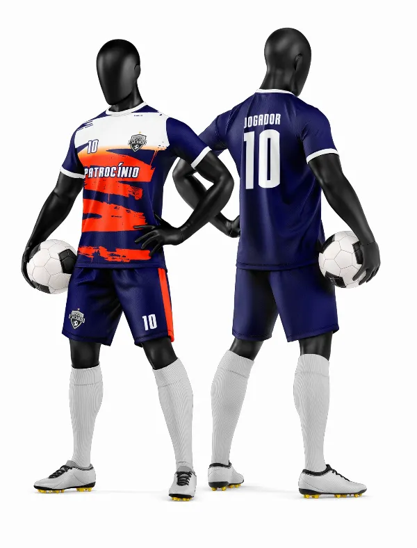 Arte Vetor Camisa e Short de Time de Futebol Amador